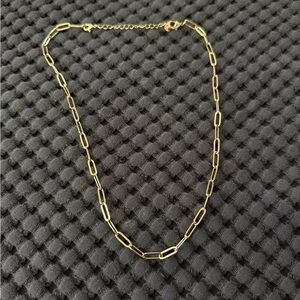 Modern Gents Gold paper clip Chain Necklace